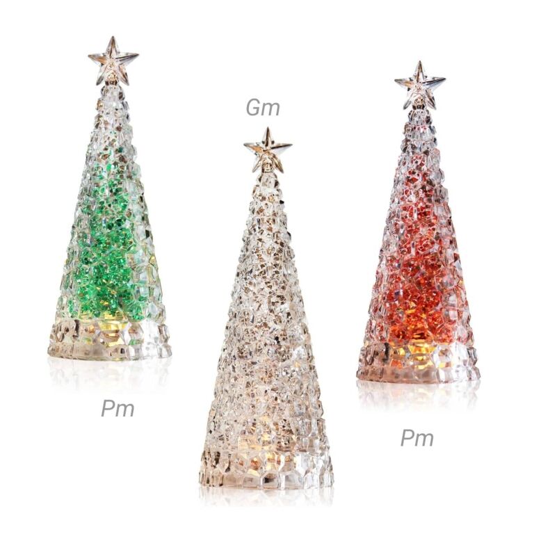 Coffret de 3 Sapins lumineux acrylique (Large blanc + small vert & rouge) 1 coffret-3-sapins-lumineux