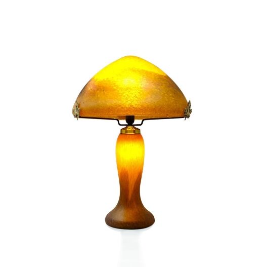 Lampe-pate-verre-orange-gm