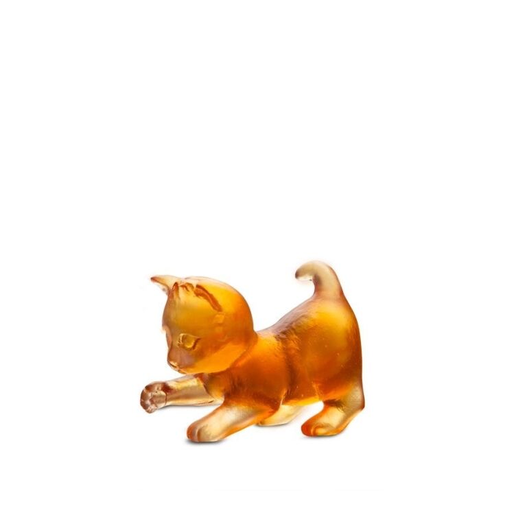 Mini-chaton-joueur-ambre-cristal-daum